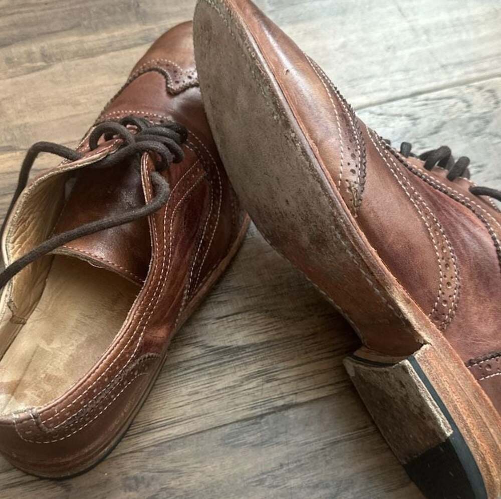 Bed Stu Lita Women's Wingtip Leather Oxford Shoes in Tan Rustic - Picture 6 of 8